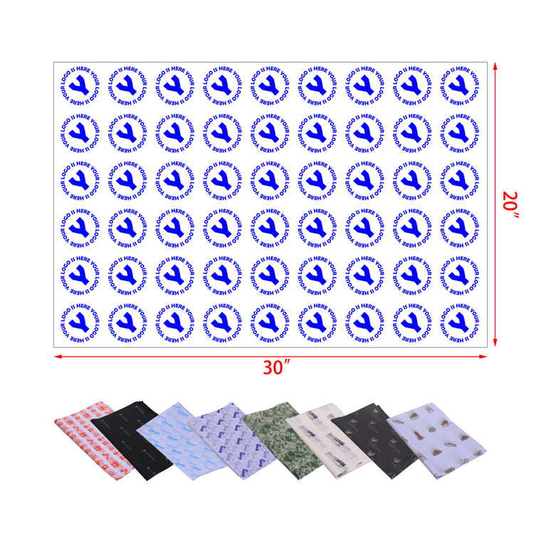 White Semitransparent Full Imprinted Wrapping Tissue Paper