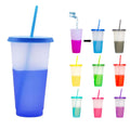 24Oz Color Changing Cup With Straw