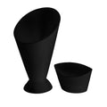 Pp Fry Cup W/ Detachable Dip Pot, Sauce & Salad Container