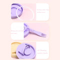 Double-Layer Drain Sealed Fuit&Salad Storage Cup With Fork