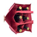 Non-Woven 6 Bottle Wine Tote Bags with Divider