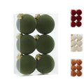 Flocked Christmas Ball Ornaments