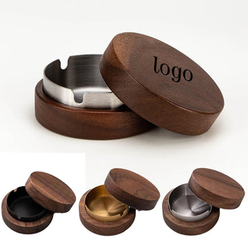 Wood Cigarette Ashtray Elegant Retro Windproof Ashtrays