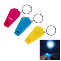 Portable Mini Plastic Whistle Keychain LED Light UV Light