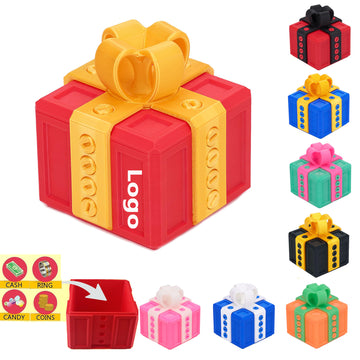 3 Inch  Screw-On Surprise Prank Gift Box - Christmas Edition