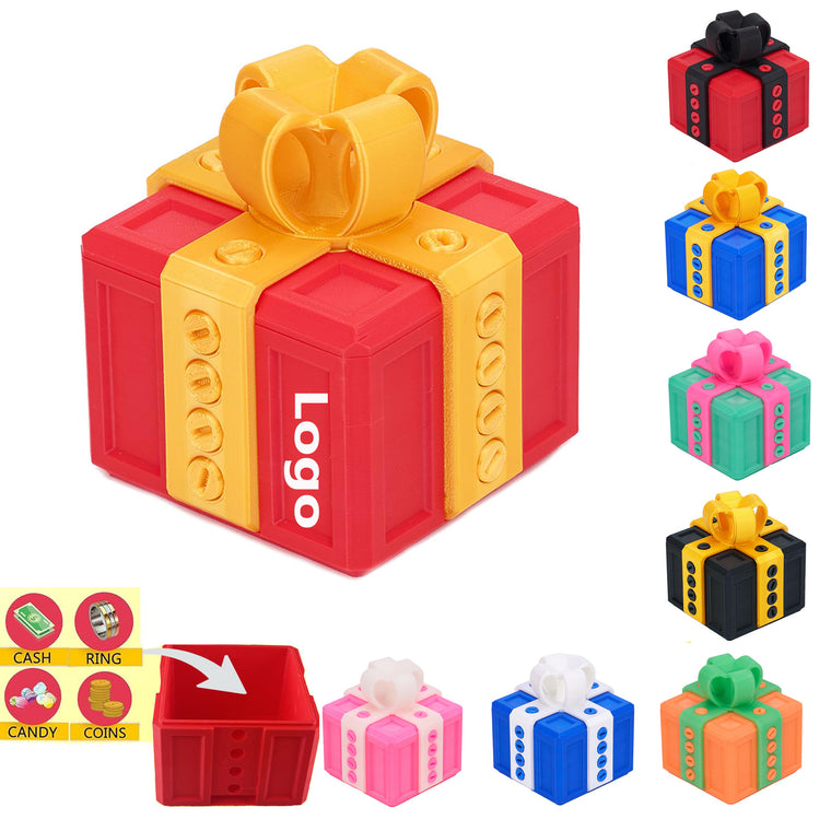 3 Inch  Screw-On Surprise Prank Gift Box - Christmas Edition