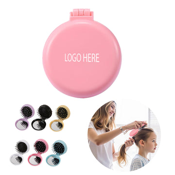Folding Travel Mirror Hair Brushes