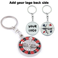 Custom Rotatable Roulette Wheel Keychain Stress Reliever
