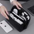 Premium Leather Tech Organizer for Cables & Gadgets