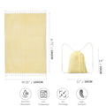 Beach Towel Cotton Large Towel Soft Blanket With Backpack