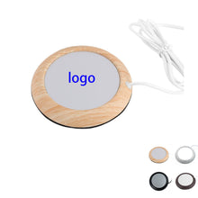 USB Heated Metal & Wood Coffee Coaster