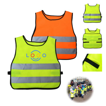 Kids High Vis Reflective Safety Vest with Elastic Strap