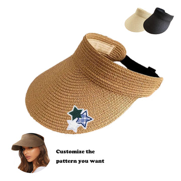 Women's Straw Beach Sun Hat UPF 80+