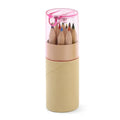 12 Colored Pencils In Tube W/Sharpener