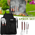 7 Pcs Apron BBQ Tool Set