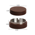 Stainless Steel Ashtray With Solid Wood Lid