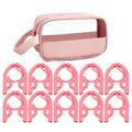 10 Pcs Foldable Plastic Hangers W/1 Pcs Storage Cosmetic Bag