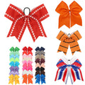 Large Ribbon Cheer Elastic Hair Bows