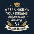 Graduation Keychain With Dog Tag Pendant
