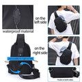 Black Sling Crossbody Backpack Bag