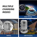 Multifunction Solar Camping Lamps W/ Electric Fan Tent Light