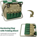 Folding Garden Stool With Tools Storage Bag
