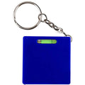 Square Retractable Measuring Tape Keychain With Level