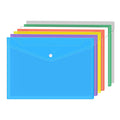 A4 Snap Button File Bag - Transparent