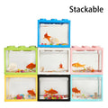 Stackable Desktop Mini Plastic Building Block Aquarium Tank