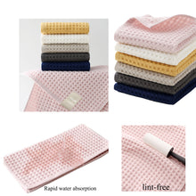 Quick Dry Lint Free Microfiber Waffle Grid Towel