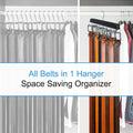 Wooden Belt Hanger Rack With 14 Hooks