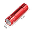 Portable Mini 9 LED Flashlight Ultraviolet Lights W/ Lanyard
