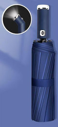 LED Flashlight Auto Open/Close Folding Umbrella