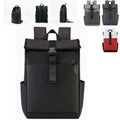 Roll-Top Nylon Backpack