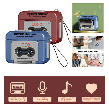 Recordable Vintage Tape Recorder Pendant