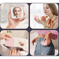 Dual-Fold Makeup Mirror With Lights