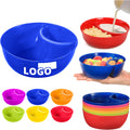 7inch Divided S-Shaped Two Compartments Cereal Bowl