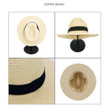 Simplicity Wide Brim Straw Panama Sun Hat
