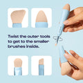 Portable 4 In 1 Makeup Brush Set