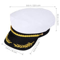 Captain Yacht Cap Costume Hat Sailor Marine Admiral Headwear