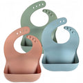 Baby Silicone Bib Waterproof Auxiliary Rice Pocket