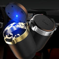 With Lid Windproof LED Light Portable Car Ashtray Trash