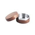 Stainless Steel Ashtray With Solid Wood Lid