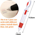 4-In-1 Multicolor Pens With Buckle Keychain