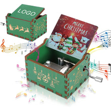 Wooden Merry Christmas Music Box