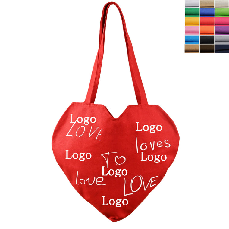 Heart-Shaped Canvas Bag