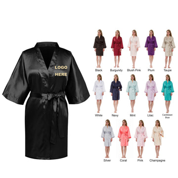 Women's  Short Satin Robes