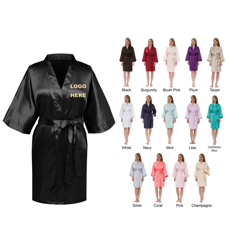 Women's  Short Satin Robes