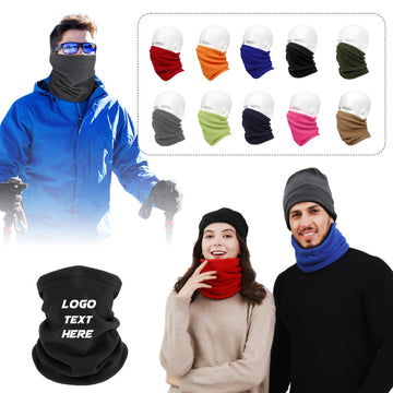 Drawstring Fleece Neck Gaiter
