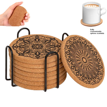 4" Round Cork Coaster